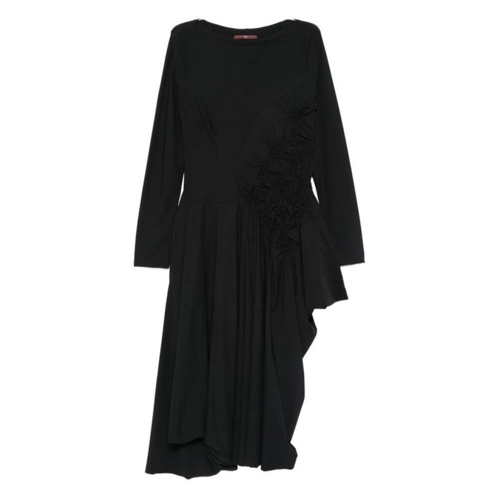 HIGH Women's Maxi Dress with Flutter Sleeves Women BLACK Dresses